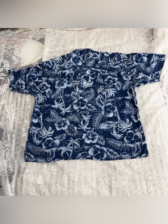 OP Other - VTG OP Ocean Pacific Blue Hawaiian Button Down Short Sleeve Men’s Shirt Size XXL